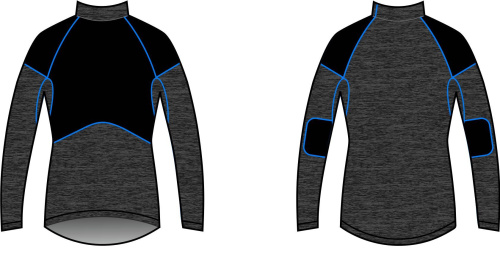 Термофутболка KV+ JULIER woman long sleeves shirt pro-wind-tech, black 21U123.1