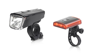 Комплект фонарей XLC XLC Comp light set Titania road traffic licence for all bikes  2500218900
