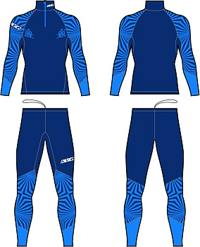 Гоночный комбинезон KV+ LAHTI 2 pieces suit dark blue\blue 21V118.42